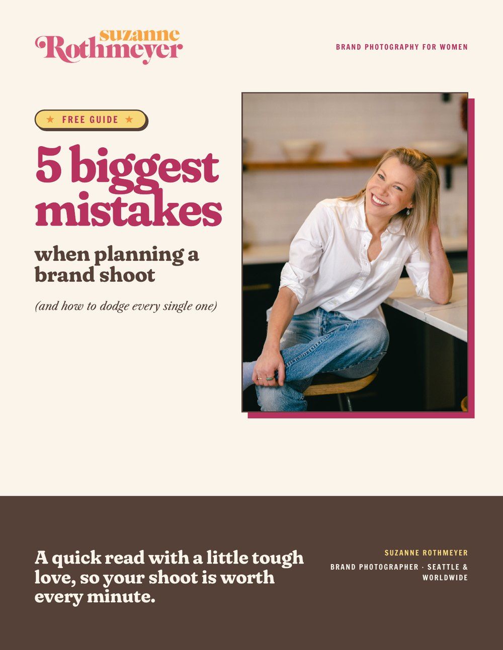 Cover of the free guide 5 Biggest Mistakes When Planning a Branding Shoot